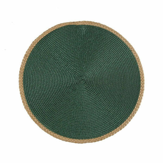 Table Mat Versa Green Jute polypropylene Water hyacinth 38 x 38 cm-1