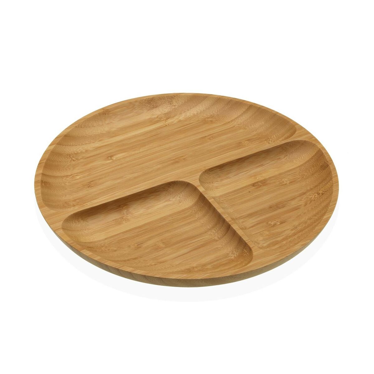 Snack tray Versa Bamboo 25 x 2 x 25 cm-0