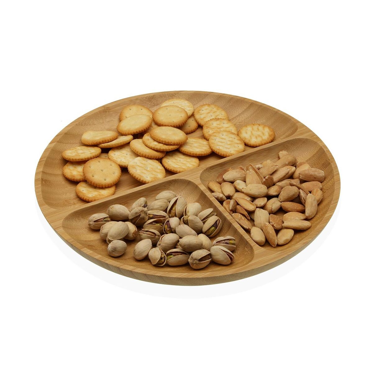 Snack tray Versa Bamboo 25 x 2 x 25 cm-1