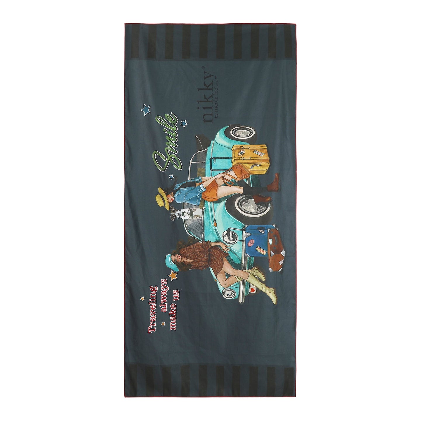 TOALLA PARA PLAYA CON ESTAMPADO (Nikky)-3